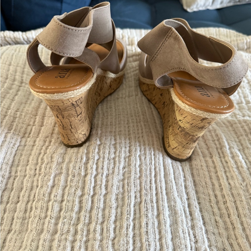 a.n.a Tan Espadrilles with Wide Straps - Picture 5 of 6